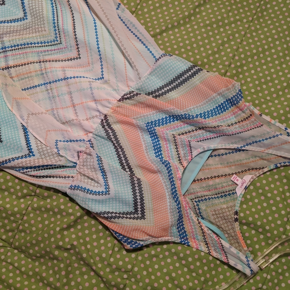 Multi-colored High Low Dress